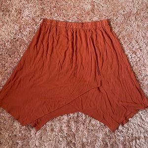orange wrap skirt